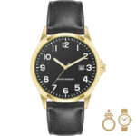 Men’s Classic Easy-to-Read Leather Strap Watch